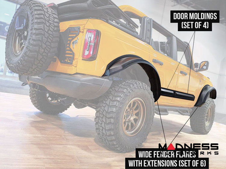 Ford Bronco Complete Body Styling Kit - 4 Door - Wide Body - Air Design